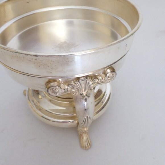 VINTAGE SHERIDAN SILVER CO. WARMING CHAFING DISH SILVER OVER COPPER 3 PIECE SET - Picture 13 of 16